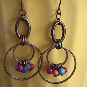Brown Hoop Earrings